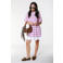 Colourful Rebel gestreepte sweatjurk roze