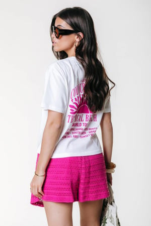 T-shirt met backprint wit