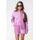 Colourful Rebel regular waist gestreepte casual short roze