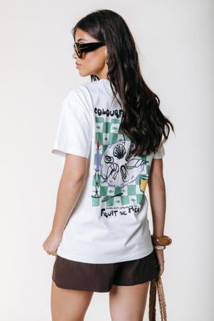 T-shirt met backprint - wit
