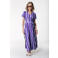 Colourful Rebel viscose maxi gestreepte wikkeljurk - lavendel