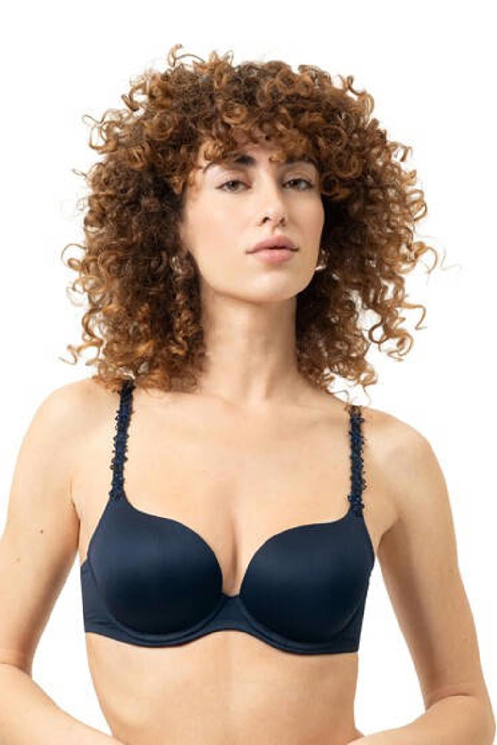 Mey voorgevormde T-shirt-bh met beugel donkerblauw