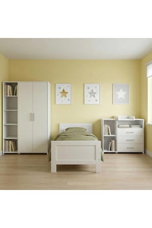 Tienerkamer Noel Wit 3 Delig met Commode Jim Wit en Lars Kledingkast Wit
