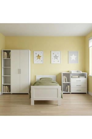 Tienerkamer Noel Wit 3 Delig met Commode Jim Wit en Lars Kledingkast Wit