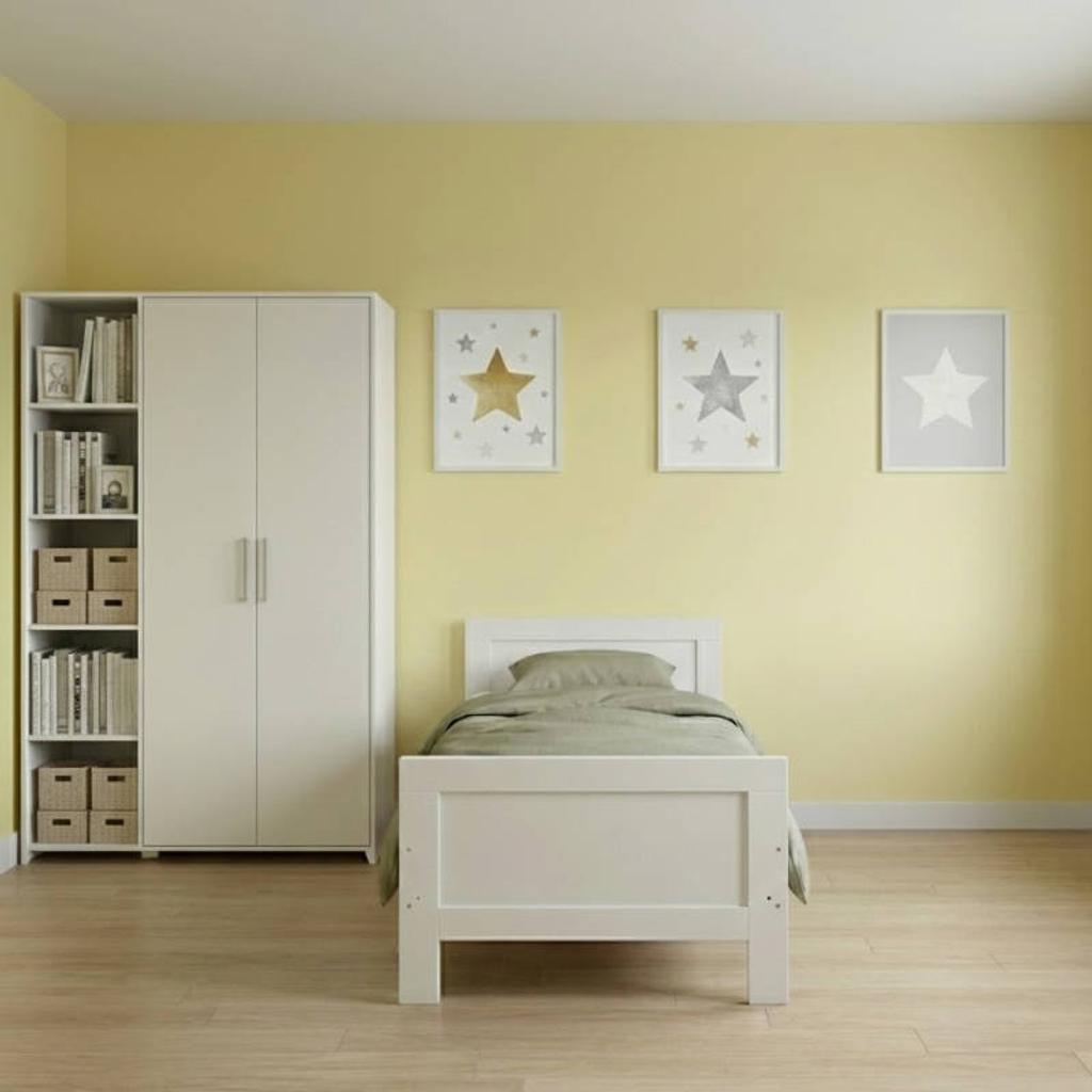 Cabino Tienerkamer Noel Wit 2 Delig met Lars Kledingkast Wit