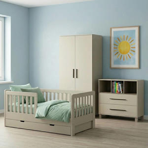 Peuterkamer Met Lade Joan Clay 3 Delig met Commode Geneve en Kledingkast Geneve
