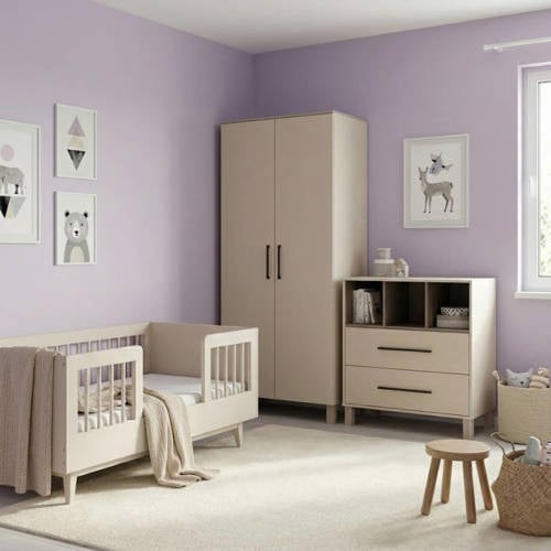 Cabino Peuterkamer Timo Clay 3 Delig met Commode Geneve en Kledingkast Geneve afbeelding