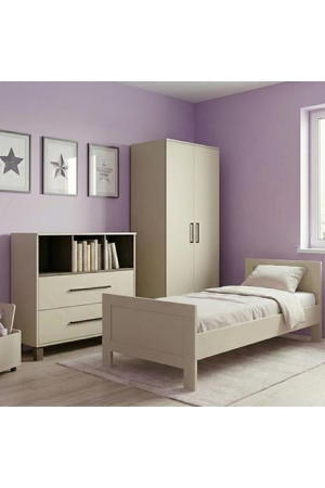 Tienerkamer Belmond Clay 3 Delig met Commode Geneve Clay en Kledingkast Geneve Clay