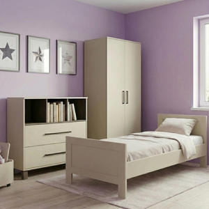 Tienerkamer Belmond Clay 3 Delig met Commode Geneve Clay en Kledingkast Geneve Clay