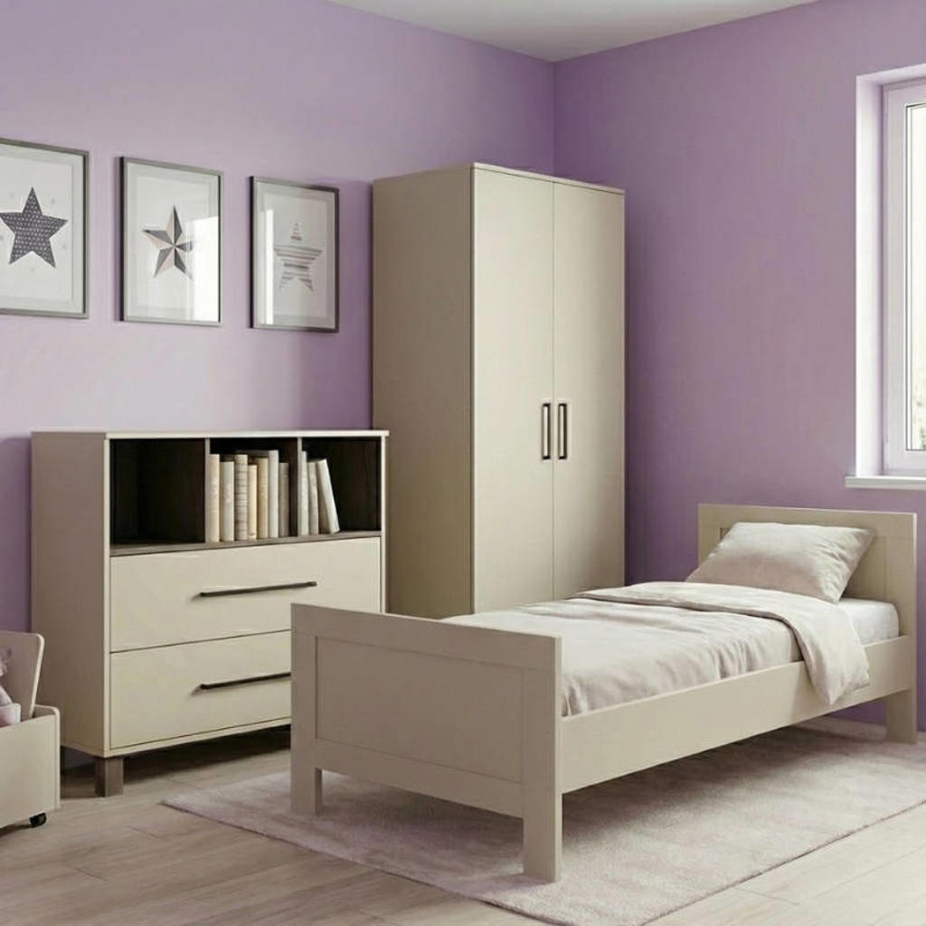 Cabino Tienerkamer Belmond Clay 3 Delig met Commode Geneve Clay en Kledingkast Geneve Clay