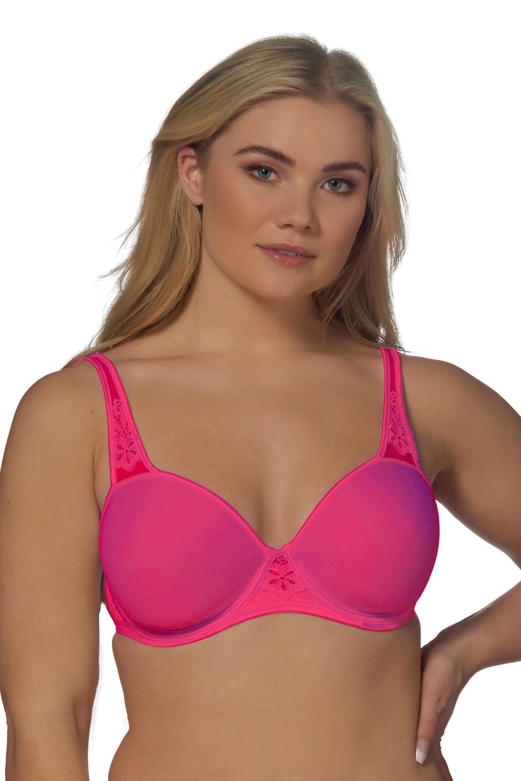 Elbrina voorgevormde T-shirt-bh met beugel fuchsia