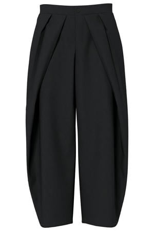 barrel regular waist casual broek antraciet gebreid