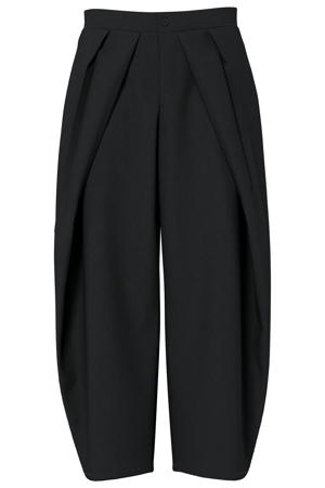 barrel regular waist casual broek antraciet gebreid