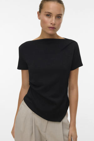 asymmetrische top zwart