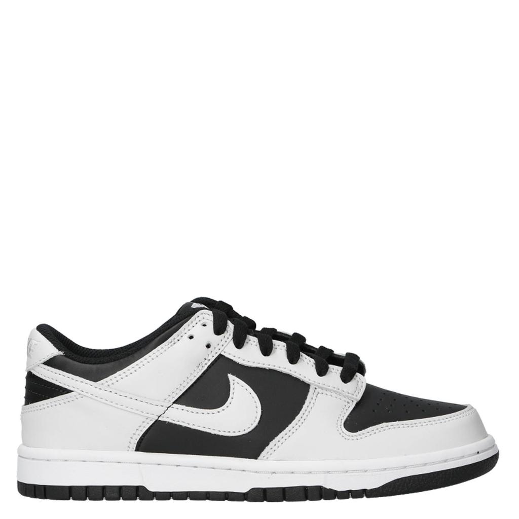 Zwart en zilverkleurige jongens en meisjes Nike Dunk Low sneakers grijs van leer-imitatieleer/voering: mesh/voetbed: eva met veters