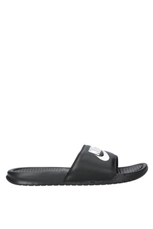 Benassi badslippers zwart/wit