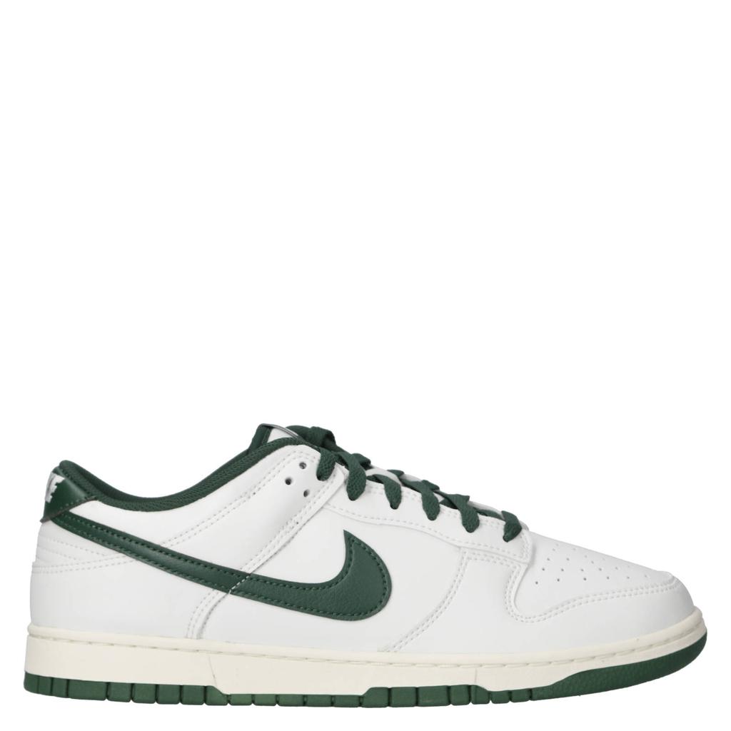 Wit en donkergroene heren Nike Dunk Low Retro sneakers van imitatieleer/voering: mesh/voetbed: eva met veters