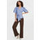 Ruby tailored wide leg broek donkerbruin