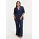 YOEK flared jeans dark blue denim
