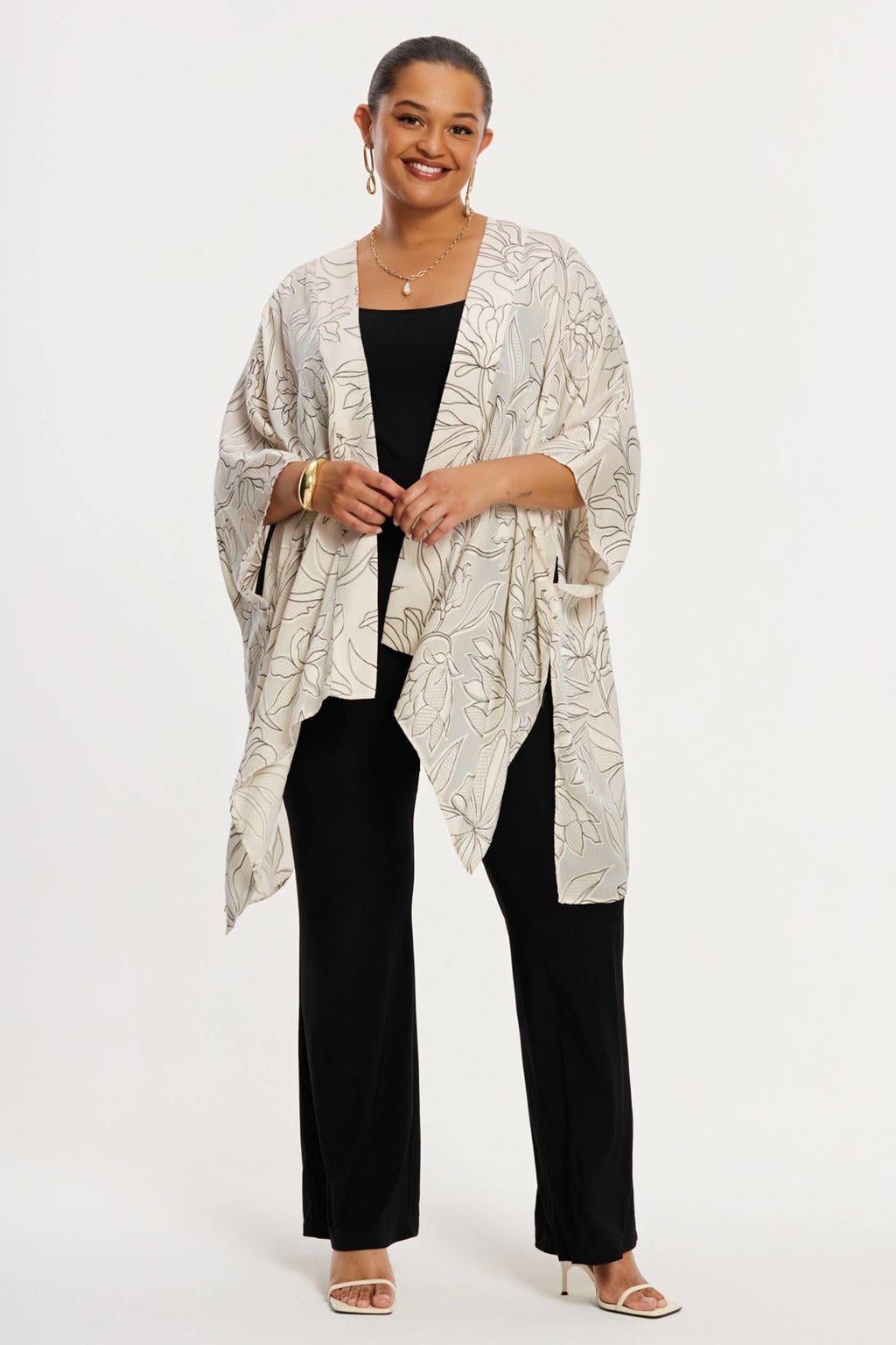 YOEK viscose vest Plus Size - ecru