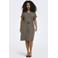ONLY CARMAKOMA blousejurk met ceintuur bruin