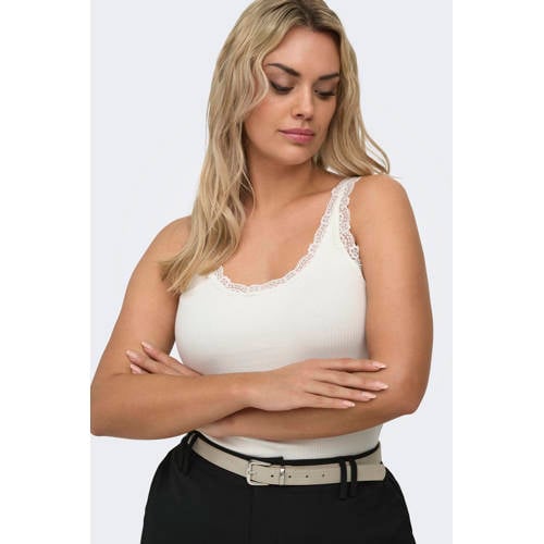 ONLY CARMAKOMA singlet ecru afbeelding