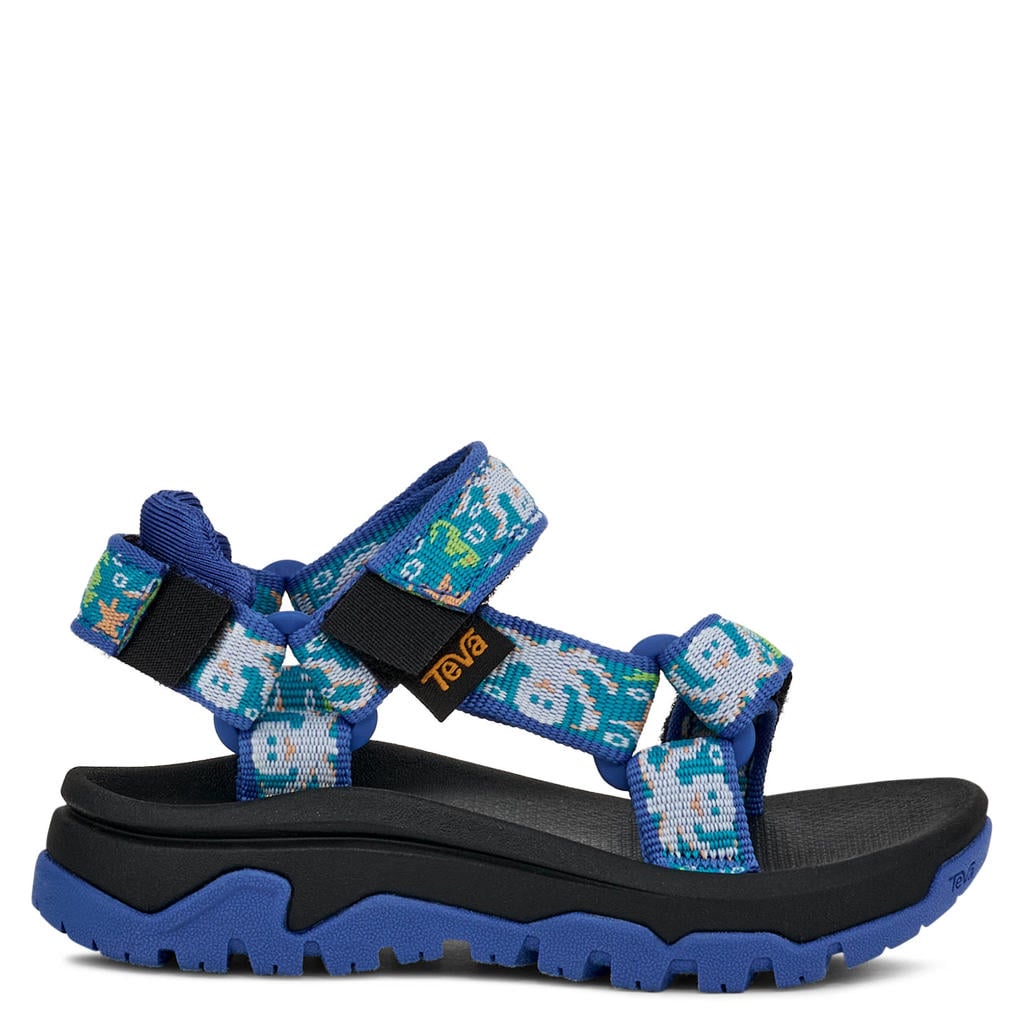 Blauwe jongens Teva sandalen met all over print van 100% nylon met klittenband