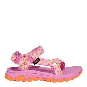 sandalen met all over print - roze/oranje