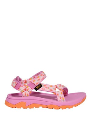 sandalen met all over print - roze/oranje