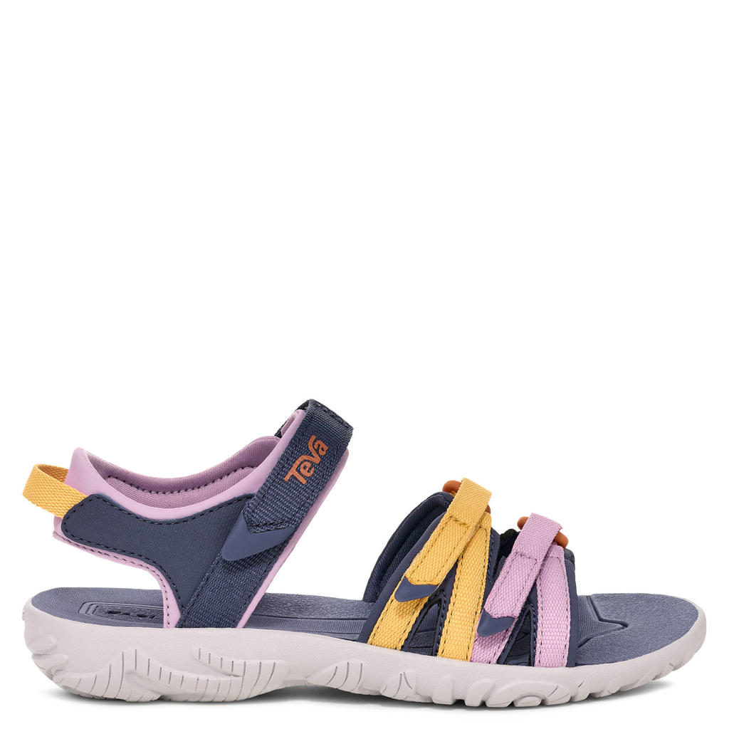 Paars, geel en roze meisjes Teva sandalen tiener van 100% nylon met klittenband