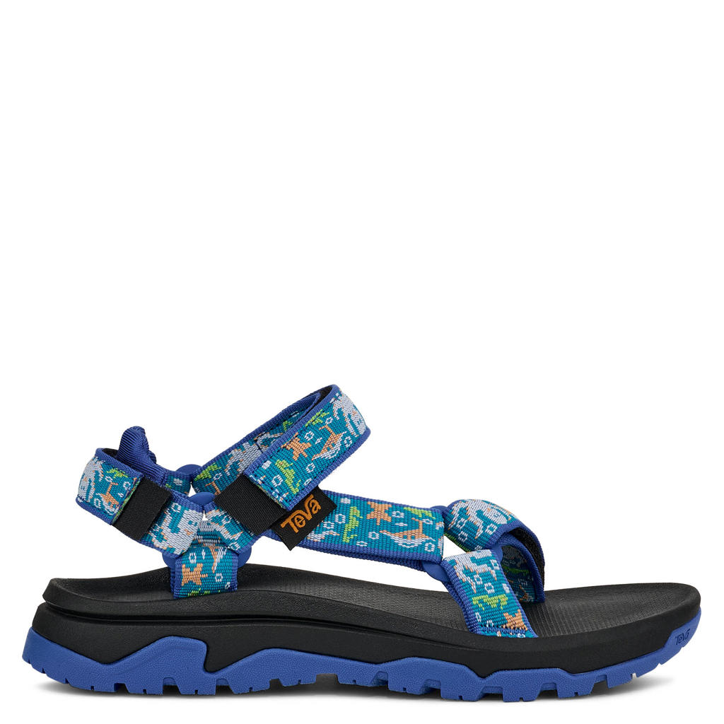 Blauwe jongens Teva sandalen met all over print schoolkind tiener van 100% nylon met klittenband