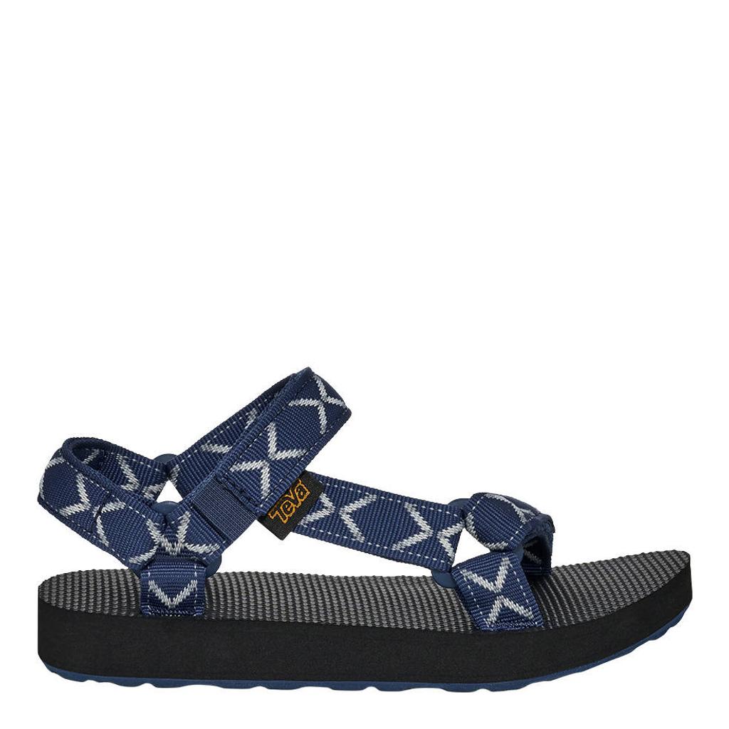 Donkerblauwe jongens Teva sandalen met all over print - schoolkind tiener van 100% nylon met klittenband