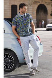 thumbnail: Babista regular fit polo Plus Size met print - donkerblauw