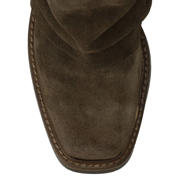 thumbnail: Sacha suède bikerboots met flap donkerbruin
