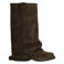 Sacha suède bikerboots met flap donkerbruin