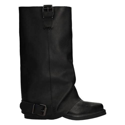 Sacha suède bikerboots met flap bruin