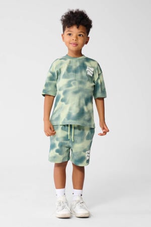 regular waist camouflage sweatshort groen