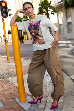 cargo balloon fit broek bruin