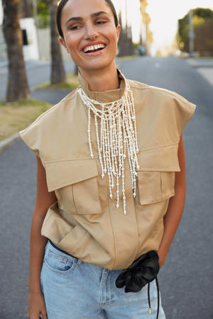 gilet beige