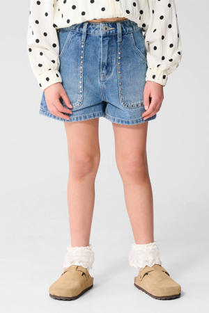 denim regular waist short blauw