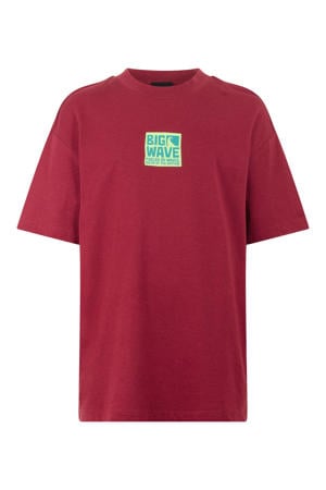 T-shirt met backprint donkerrood