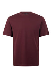thumbnail: Shoeby regular T-shirt met backprint donkerrood