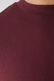 thumbnail: Shoeby regular T-shirt met backprint donkerrood