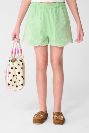 regular high waist casual short lichtgroen