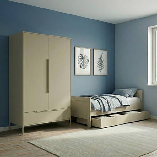 Born Lucky Tienerkamer Belmond Clay 2 Delig Met Bed Met Lade Met Kledingkast afbeelding