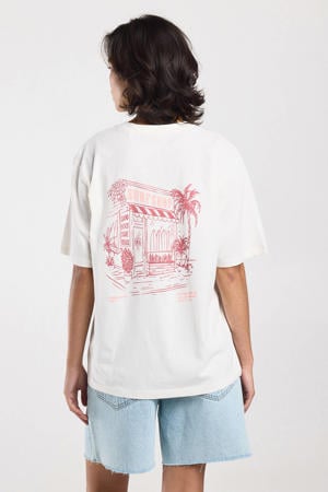 T-shirt met backprint wit