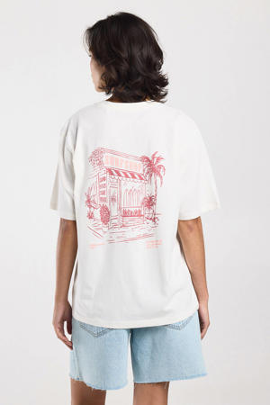 T-shirt met backprint wit