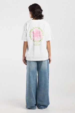 T-shirt met backprint ecru