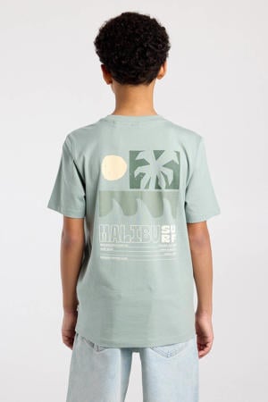 T-shirt met backprint groen