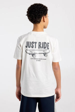T-shirt met backprint ecru